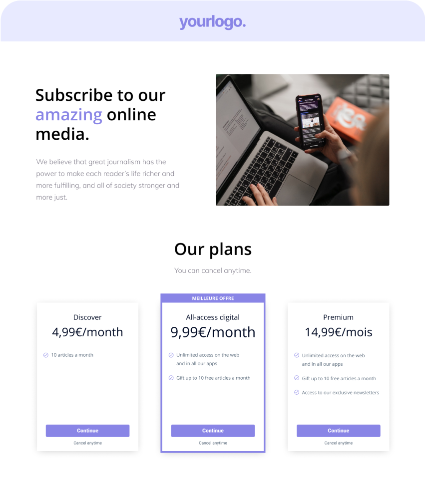 Poool Subscribe, the simplest Subscription Management Platform
